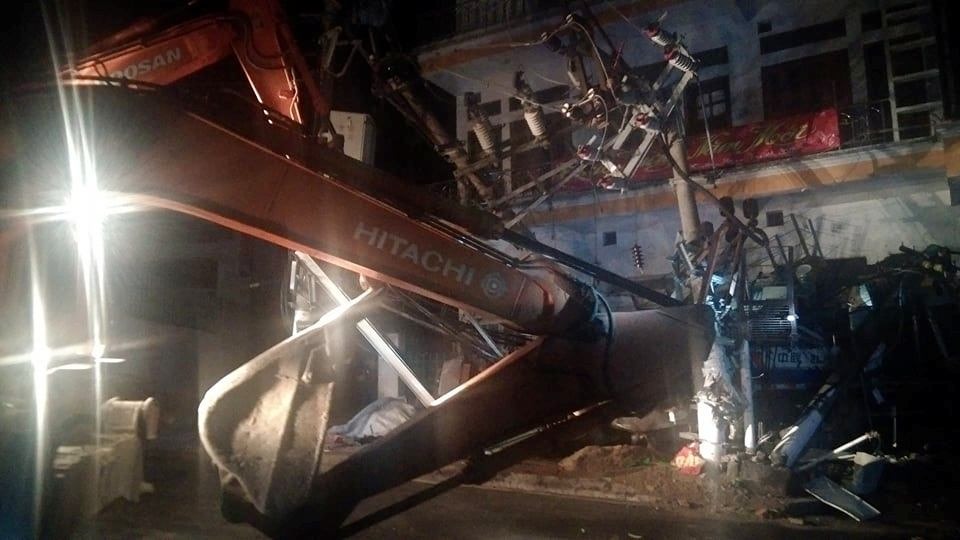 Hiện trường vụ việc. Ảnh: CTV