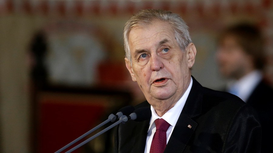 Tổng thống Czech Milos Zeman. Ảnh: RT