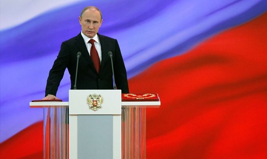 Tổng thống Vladimir Putin trong lễ nhậm chức năm 2012. Ảnh: EPA