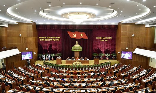 Hội nghị Trung ương 7 khóa XII của Đảng chính thức khai mại tại Hà Nội sáng 7.5 (Ảnh: NB)
