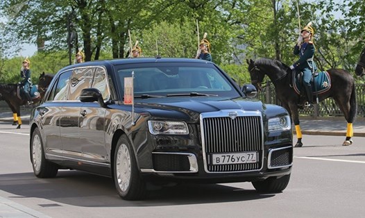 Chiếc xe Tổng thống Vladimir Putin sử dụng trong lễ nhậm chức ngày 7.5.2018. Ảnh: Sputnik