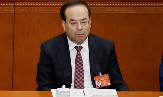 Ông Tôn Chính Tài (Sun Zhengcai), cựu Bí thư Thành ủy thành phố Trùng Khánh, nguyên Ủy viên Bộ chính trị Đảng Cộng sản Trung Quốc khóa 18. Ảnh. Reuters. 