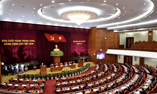 Hội nghị lần thứ 7 Ban Chấp hành Trung ương Đảng khóa XII đang diễn ra tại Hà Nội (Ảnh: NB)