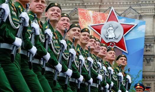 Nga duyệt binh kỷ niệm Ngày Chiến thắng trong ngày hôm nay (9.5). Ảnh: C.D.