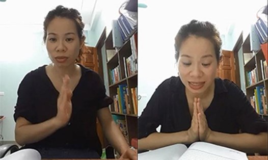 Bà Nguyễn Thị Kim Tuyến cho biết khi trung tâm bị đóng cửa, bà sẽ chuyển sang dạy tiếng Anh miễn phí trên online.