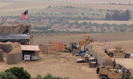 Lực lượng Mỹ lập căn cứ mới ở Manbij, Syria ngày 8.5.2018. Ảnh: Reuters