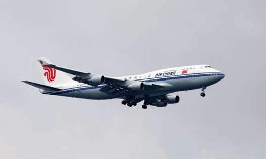Chiếc Boeing 747 chở ông Kim Jong-un đến Singapore ngày 10.6. Ảnh: Reuters