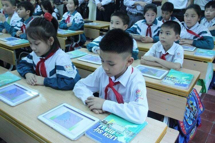 Một tiết hoc của học sinh trường Tiểu học Hoàng Hoa Thám.