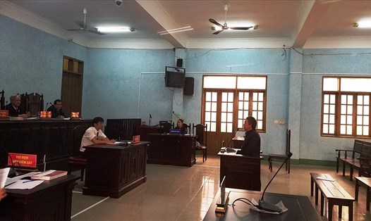 Ông Hồ Sỹ Nhân - GĐ Cty Đại Phát (Gia Lai) tại tòa sáng 14.6. Ảnh Đình Văn.