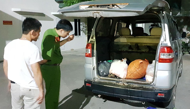 Số nội tạng phân hủy, bốc mùi bị thu giữ và tiêu hủy. Ảnh: QTV