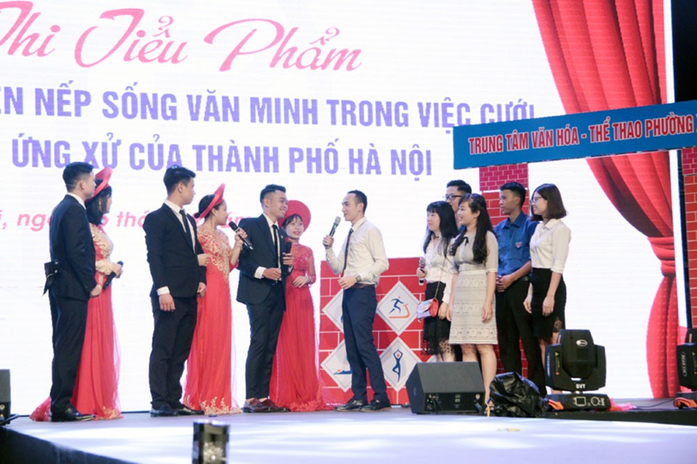 Một tiểu phẩm trong hội thi.