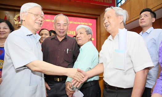 Tổng Bí thư Nguyễn Phú Trọng trong một lần tiếp xúc cử tri.