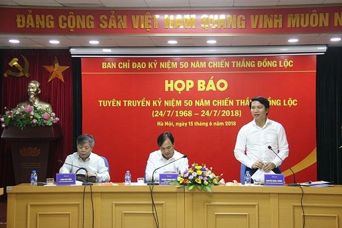 Họp báo kỷ niệm 50 năm chiến thắng Đồng Lộc. 