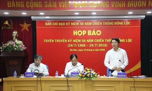Họp báo kỷ niệm 50 năm chiến thắng Đồng Lộc. 