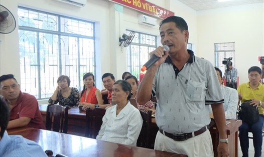 Cư dân tại Mường Thanh nơi xảy ra sai phạm xây dựng sai phép không đồng ý di dời, buộc chủ đầu tư đối thoại. Ảnh: HV