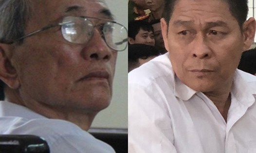 Bị truy tố cùng một điều khoản của tội dâm ô trẻ em, nhưng Hữu Bê (phải) và Nguyễn Khắc Thủy chịu những mức án khác nhau.