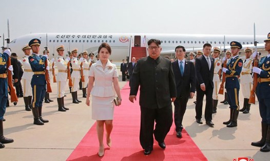 Lãnh đạo Triều Tiên Kim Jong-un thăm Trung Quốc lần 3 từ ngày 19 đến 20.6. Ảnh: AP