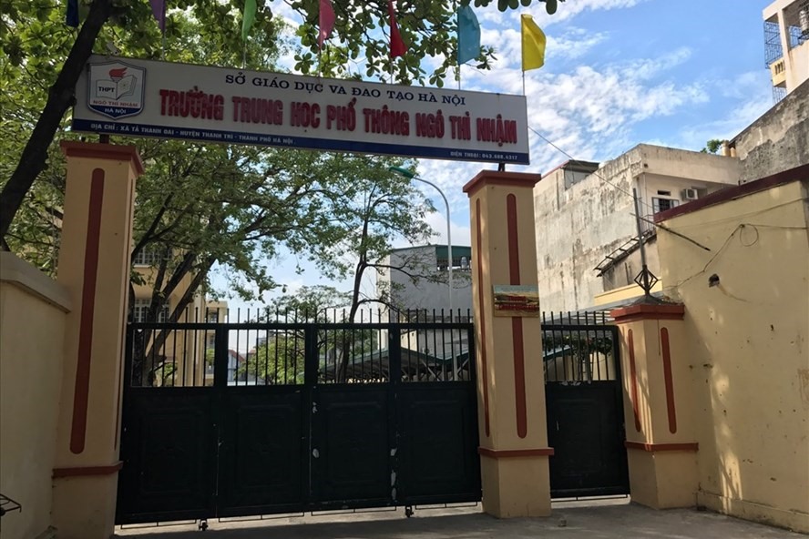 Trường THPT Ngô Thì Nhậm (xã Tả Thanh Oai, huyện Thanh Trì, TP Hà Nội). Ảnh: ĐN