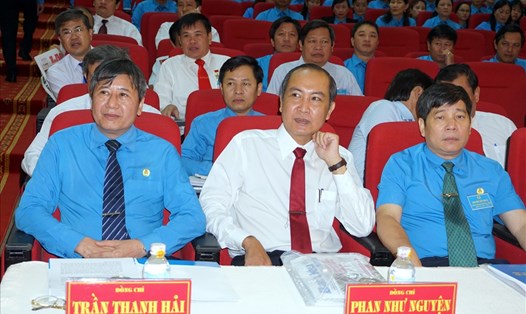 Đồng chí Trần Thanh Hải, Phó Chủ tịch thường trực Tổng LĐLD Việt Nam dự và chỉ đạo Đại hội (ảnh Nhật Hồ)