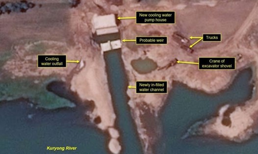 Ảnh vệ tinh chụp ngày 21.6 cho thấy Triều Tiên vẫn nâng cấp cơ sở hạt nhân Yongbyon. Ảnh: 38 North.
