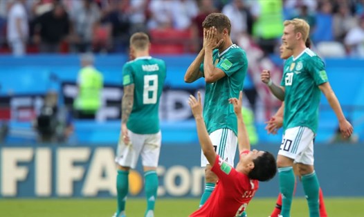 ĐKVĐ Đức thất bại đầy cay đắng trước Hàn Quốc và chia tay World Cup 2018 ở vị trí bét bảng. Ảnh: FIFA