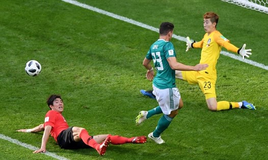 Cho Hyun-woo cản phá tất cả các pha dứt điểm của cầu thủ Đức.