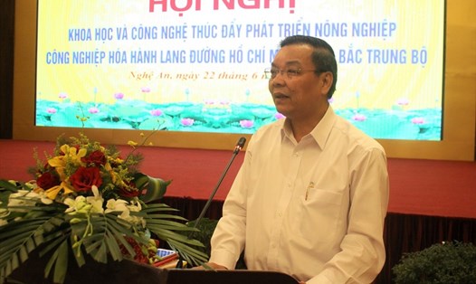 Bộ trưởng Bộ KHCN Chu Ngọc Anh phát biểu tại Hội nghị. Ảnh: PV