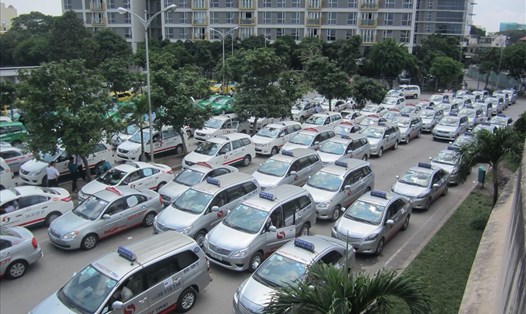 Số lượng đơn vị vận tải taxi tại TPHCM từ năm 2010 đến nay càng ngày càng giảm. Ảnh: M.Q