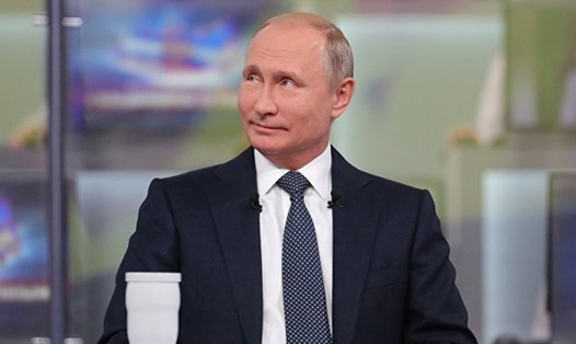 Tổng thống Nga Vladimir Putin trong buổi giao lưu trực tuyến ngày 7.6. Ảnh: Sputnik