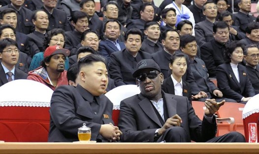 Dennis Rodman gọi ông Donald Trump và ông Kim Jong-un là "những người bạn". Ảnh: AFP.