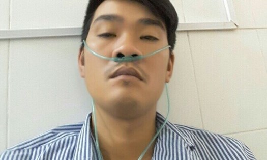 Ông Sơn tại thời điểm đang điều trị tại Bệnh viện Lao Phổi Trung Ương (khoảng tháng 8, tháng 9.2017). 