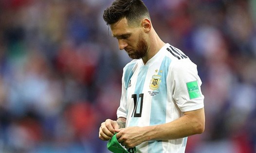 Nỗi thất vọng của Messi tại World Cup 2018.