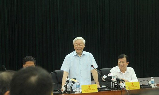 Tổng Bí thư Nguyễn Phú Trọng làm việc với Bộ Công Thương