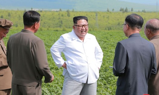 Lãnh đạo Triều Tiên Kim Jong-un. Ảnh: KCNA/Sky News. 