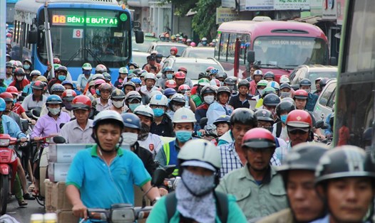Tình hình ùn tắc giao thông ở TPHCM còn diễn biến phức tạp - Ảnh: Minh Quân