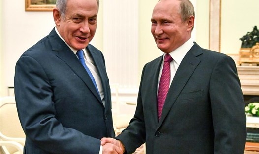 Thủ tướng Israel Benjamin Netanyahu gặp Tổng thống Nga Vladimir Putin. Ảnh: Reuters