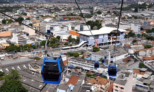 Một tuyến cáp treo ở Rio, Brazil do tập đoàn Poma xây dựng. Ảnh: The Urban Design.