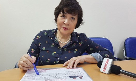 Ths Nguyễn Thị Nga, giám đốc trung tâm phân tích ADN và công nghệ di truyền (CGAT) trao đổi với PV Báo Lao Động. 