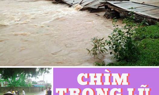 Lũ trên các con sông tại Nghệ An đang lên rất mạnh. Ảnh:L.G