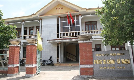 Phòng Tài Chính - Kế hoạch huyện Triệu Phong, nơi xảy ra vụ việc. Ảnh: Hưng Thơ.