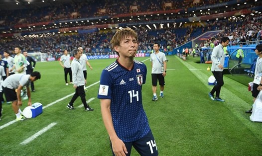 Cầu thủ Inui của Nhật Bản thất vọng sau trân đấu. Ảnh: FIFA