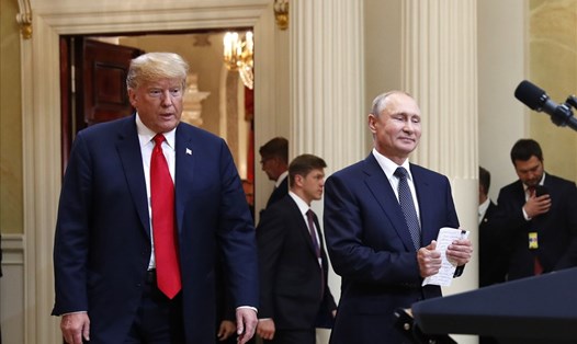 Nhà Trắng bác thông tin đã thảo luận về cuộc trưng cầu dân ý ở Ukraina trong thượng đỉnh Trump-Putin ngày 16.7. Ảnh: AP. 