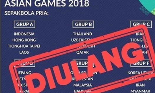 Các trang báo của Indonesia "hủy" kết quả bốc thăm lần 1.