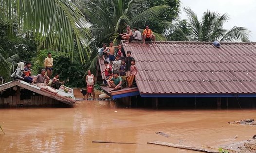 Lãnh đạo Việt Nam điện thăm hỏi Lào vụ vỡ đập thủy điện. Ảnh: ABC Lào. 