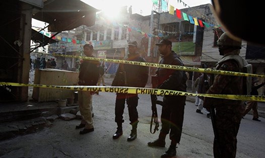 Hiện trường vụ đánh bom tự sát tại tiểu bang Quetta, Pakistan - Ảnh: AP
