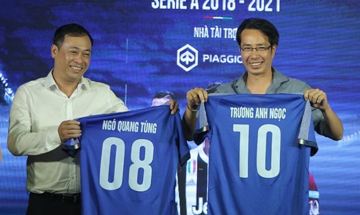 BLV Trượng Anh Ngọc và Ngô Quang Tùng sẽ đồng hành cùng Serie A bắt đầu từ mùa giải tới. Ảnh: V.A