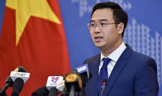 Phó phát ngôn Bộ Ngoại giao Việt Nam Ngô Toàn Thắng. Ảnh: N.Hồng. 