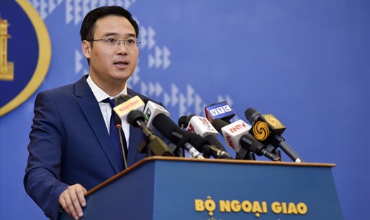 Phó phát ngôn Bộ Ngoại giao Việt Nam Ngô Toàn Thắng. Ảnh: N.Hồng. 