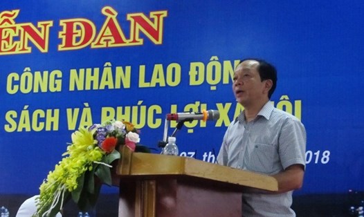 Ông Nguyễn Văn Phát - Trưởng ban Tuyên giáo Tỉnh uỷ Thanh Hoá phát biểu tại diễn đàn. Ảnh: H.T