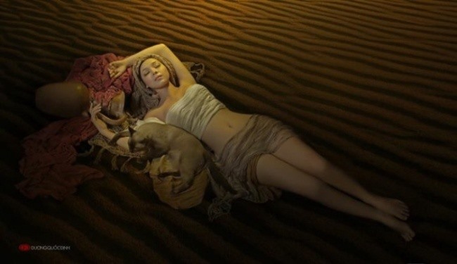 Một tác phẩm nude art của Dương Quốc Định - Ảnh: DQĐ